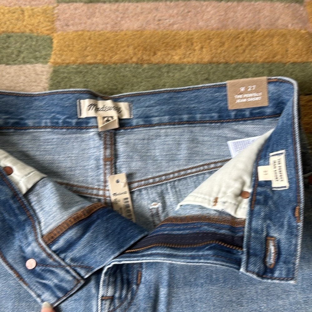 NWT Madewell the perfect Jean high rise ram hem short size 27 - Picture 7 of 12